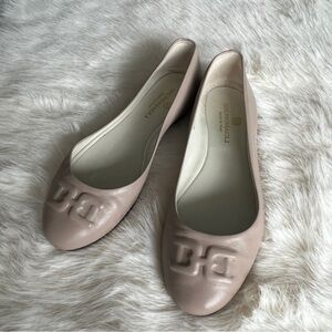 Bruno Magli Bibi Nude Embossed Ballet Flats